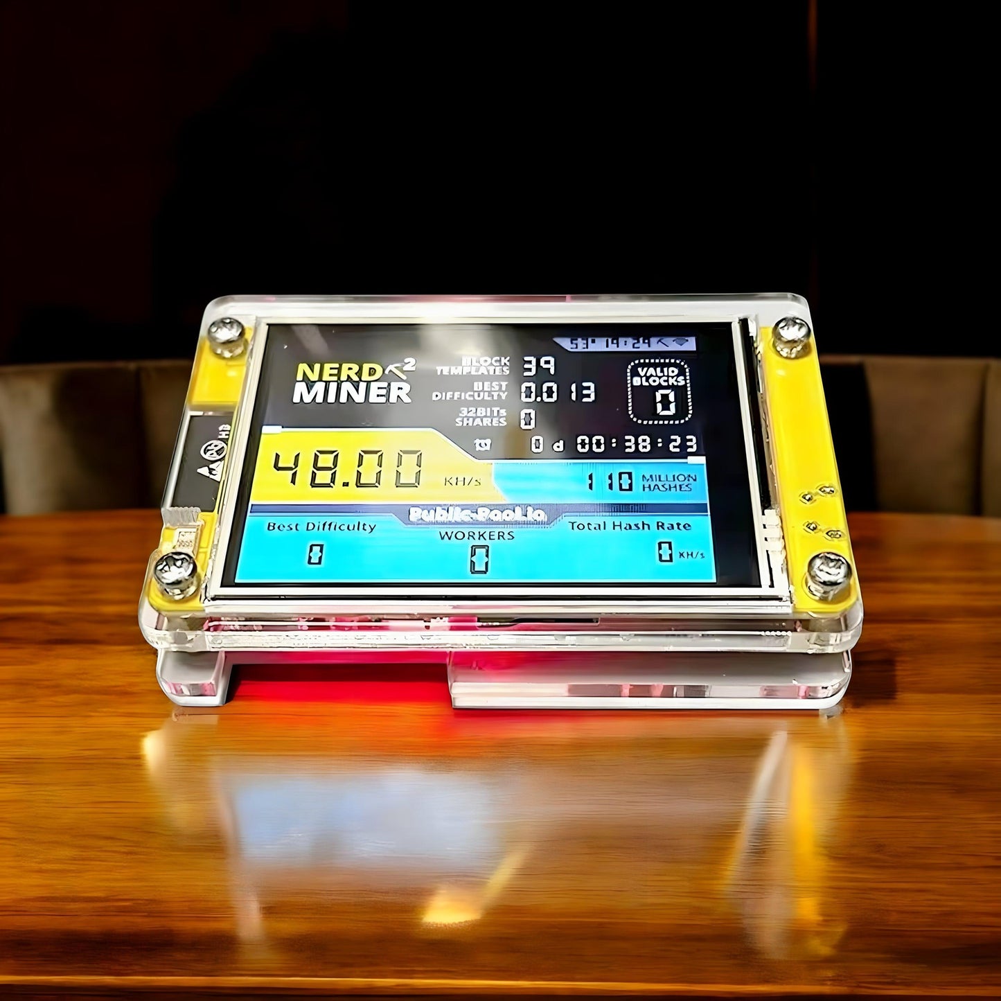 NerdMiner ESP32-2432™ Mini Minerador Bitcoin | 49KH/s