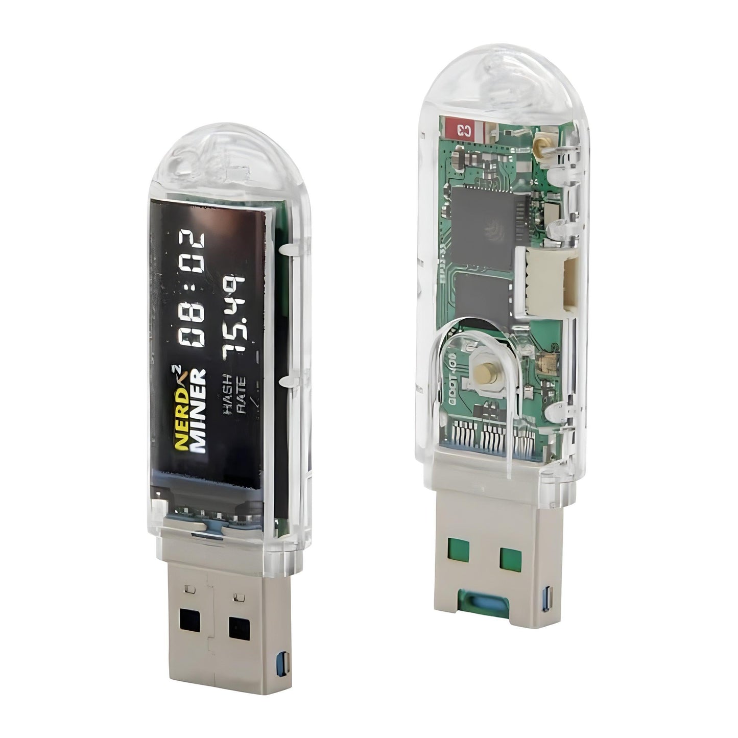 NerdMiner T-Dongle S3™ Micro Minerador Bitcoin | 73KH/S - Minerador Bitcoin