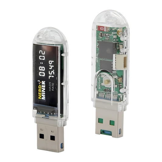 NerdMiner T-Dongle S3™ Micro Minerador Bitcoin | 73KH/S - Minerador Bitcoin